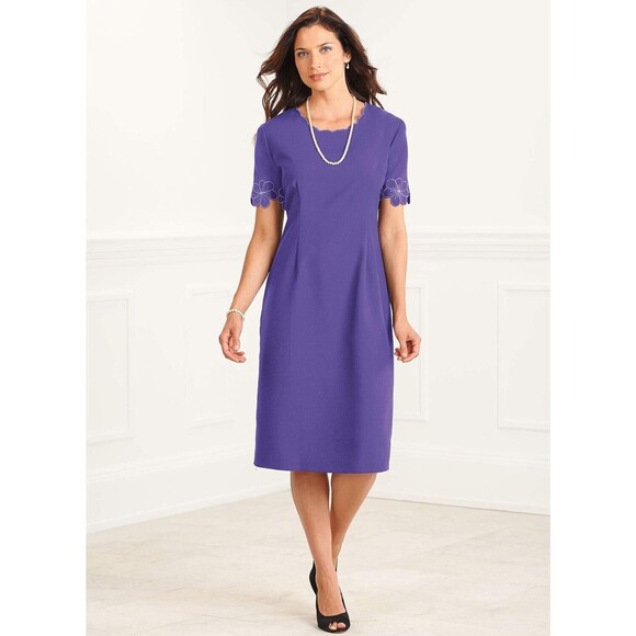 Anthony Richards Women 2-Piece Set Suit Embroidered Blazer & Dress Black Sz 10P - Picture 16 of 16